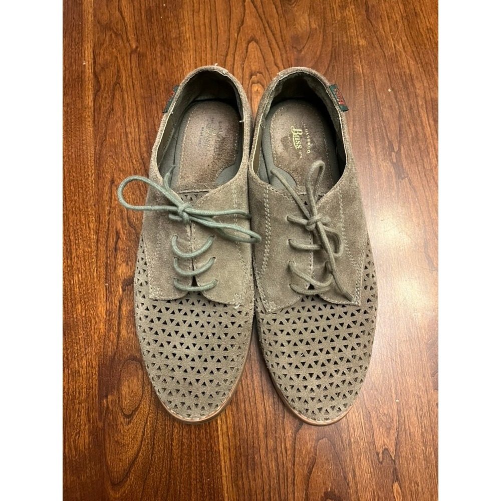 GH‎ Bass Ellie Taupe Leather Lace Up Oxford Shoes Womens 9.5 M